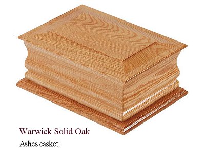 Warwick oak ashes casket